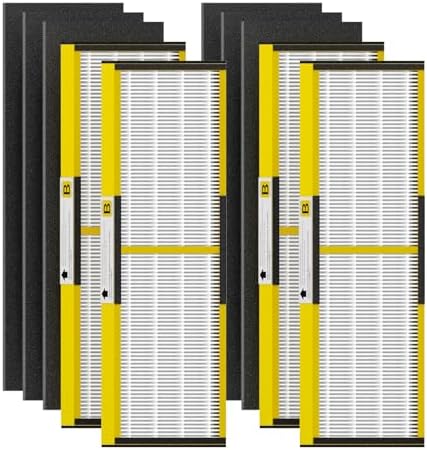 FLT4825 HEPA Filter B Replacement - Compatible with Guardian Air Purifier AC4825 AC4300 AC4800 AC4900 AC4850, 4 Pack Pet-Friendly HEPA with 6 Pre-Filters for Homes, Offices, and Pet Owners