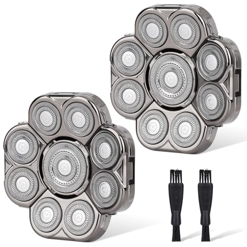 9D Electric Shaver for Men - 9 Blades Replacement Head Universal Blade for Electric Razor, 2 Pack