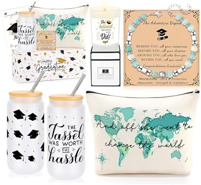 Graduation Gifts for Her 2025, High School College Graduation Gifts for Her Women Daughter Granddaughter Class of 2025 Set of 5