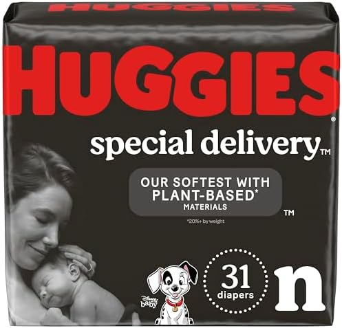 Huggies Special Delivery Hypoallergenic Baby Diapers Size Newborn (up to 10 lbs), 31 Ct, Fragrance Free, Safe for Sensitive Skin