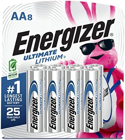 Energizer AA Batteries, Ultimate Lithium Double A Battery, 8 Count