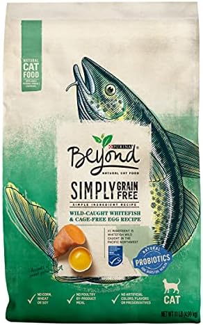 Purina Beyond Natural Grain Free Dry Cat Food Whitefish and Egg Recipe With Added Vitamins, Minerals and Nutrients - 11 lb. Bag