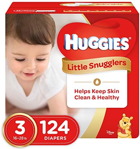 Huggies Little Snugglers Baby Diapers, Size 3, 124 Count, GIANT PACK (Packaging May Vary)