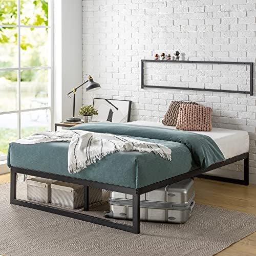 ZINUS Abel Metal Platform Bed Frame, Mattress Foundation with Steel Slat Support, No Box Spring Needed, Easy Assembly, Queen