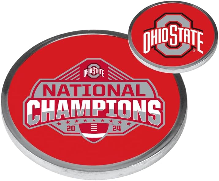 LinksWalker Ohio State Buckeyes 2024 National Champions - Flip Decision Heads/Tails Challenge Coin
