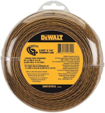 DEWALT DWO1DT915 Trimmer Replacement Line, 144-Feet by 0.095-Inch