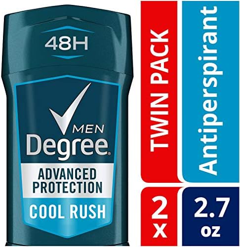 Degree Men Advanced Protection Antiperspirant Deodorant, Cool Rush, 2.7 Oz, Pack of 2