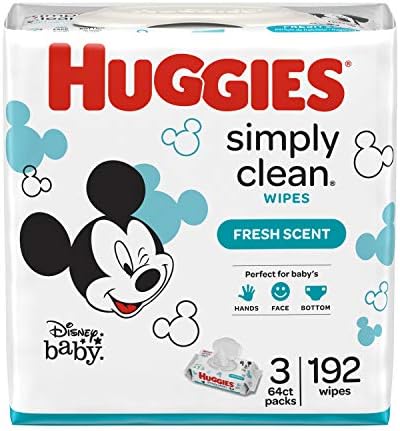 Huggies Simply Clean Fresh Scented Baby Wipes, 64 Count (Pack of 3)