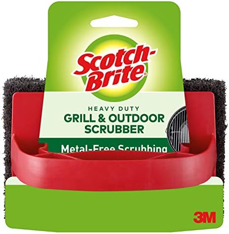 Scotch-Brite Heavy Duty Outdoor Scrubber, Ideal for Concrete, Patio Bricks, BBQ Tools and Charcoal and Gas Grills