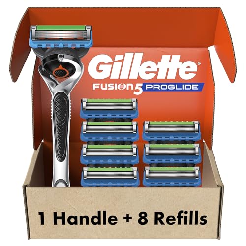 Gillette Fusion5 ProGlide Shaving Razor for Men, 1 Handle, 8 Blade Refills