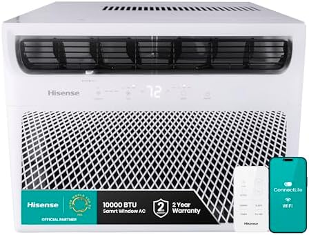 Hisense WC10W25A Window Air Conditioner, 10,000 BTU, White
