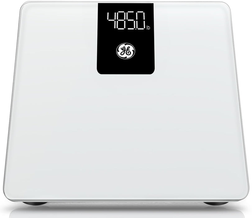 GE Scale Body Weight Bathroom: 500lb BMI Weight Scales for People Accurate Bluetooth Weighing Device Digital Electronic Weigh Machine White