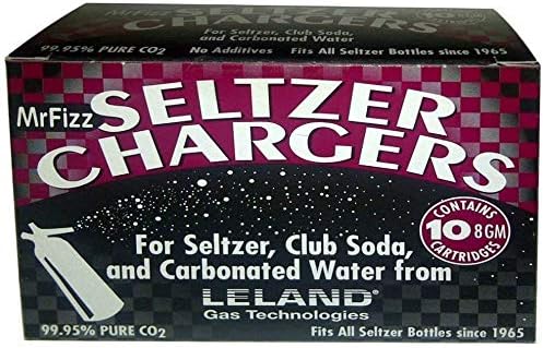 Leland Soda Chargers Seltzer Chargers Co2, 40 Count,Silver