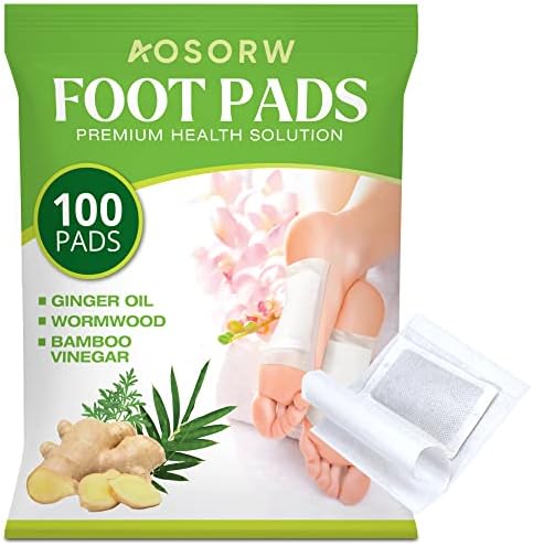 100 Pack Foot Pads, Ginger Oil Bamboo Charcoal Foot Pads, Foot Care Patch, Effective Feet Health Patches, Better Sleep Quality