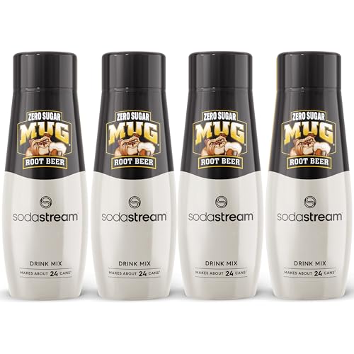 SodaStream Mug Root Beer Zero Sugar Drink Mix (440ml, Pack of 4)