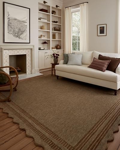 Loloi Chris Loves Julia Scottie Collection SCO-01 Mocha/Clay 7'-9" x 9'-9", .87" Pile Height, Area Rug
