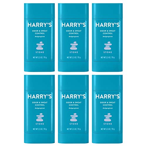 Harry's Deodorant & Antiperspirant - Odor & Sweat Control Antiperspirant for Men - Stone (6 Count)