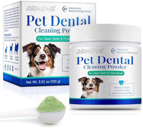 Dog Dental Powder - Teeth Cleaning Powder for Dogs - Dental Powder for Dogs - Dog Dental Care - Plaque & Bad Breath Off Powder Dog - Dental Care Supplies for Small - Medium - Large Dogs