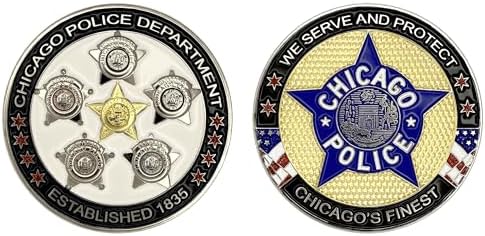 Chicago Police Challenge Coin: Chicago's Finest 6 Star, Size: 2"