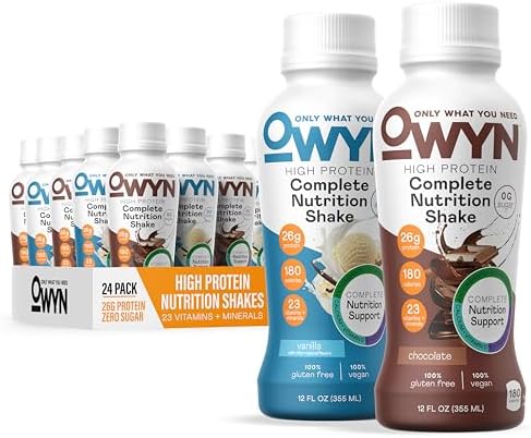 OWYN Only What You Need Protein Shake, High Protein Complete Nutrition Drink, Chocolate Vanilla, 12 Fl Oz (24 Pack)