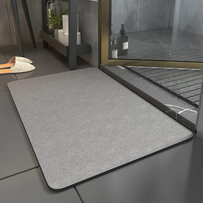 Diatomaceous Earth Bath Mat|Quick Dry Bath Mat|Super Absorbent Bath Mat|Non Slip Bathroom Rugs(Dark Grey 40×60cm)