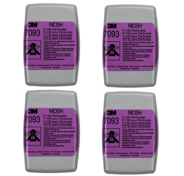 3M 7093 P100 HEPA Particle Filter 4/PK (2 pair)