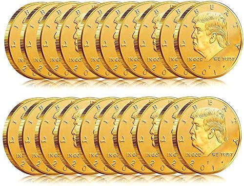 Donald Trump Gold Coin Set, Commemorative Gold Plated Replica Coins 2017, 45th President