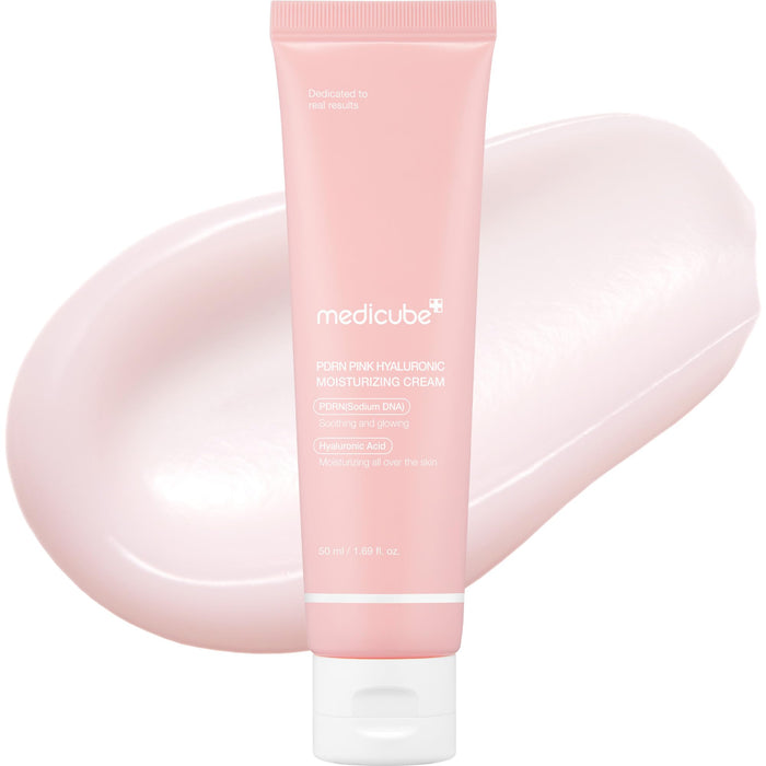 medicube Salmon DNA PDRN Pink Hyaluronic Moisturizing Cream, Pink Soothing Cream, Hyaluronic acid, Niacinamide, Hydrating & Firming, Uneven Skin Tone, Pore Care, Korean Skincare | (50ml/ 1.69 fl.oz.)