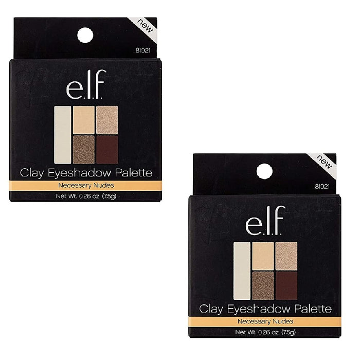 Pack of 2 e.l.f. Clay Eyeshadow Palette, Necessary Nudes 819212