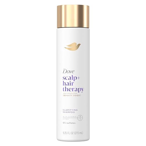 Dove Density Boost Clarifying Shampoo Scalp + Hair Therapy for Gentle Cleansing, with Vitamin B3, Zinc and 0% sulfates, 9.25 oz