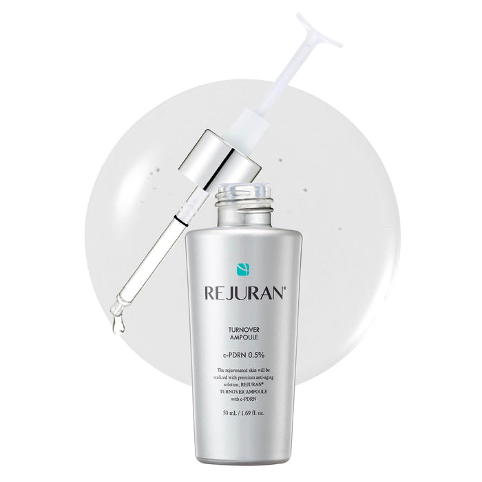 REJURAN® Turnover Ampoule, c-PDRN® - Anti-Aging Face Serum for Firmness, Radiance, and Youthful Skin. Larger Size for Extended Use (1.69 fl oz), Korean Skin Care.