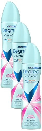 Degree Antiperspirant Deodorant Dry Spray Sheer Powder Deodorant for Women 3.8 oz (Pack of 3)