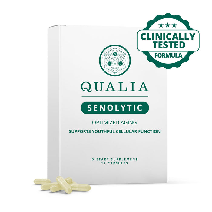 Qualia Senolytic Supplement, Fisetin, Quercetin, Piperlongumin & More, Aging Supplement That Supports Optimal Cell Repair & Rejuvenation, Naturally Eliminate Zombie Cells, 1 Month Supply