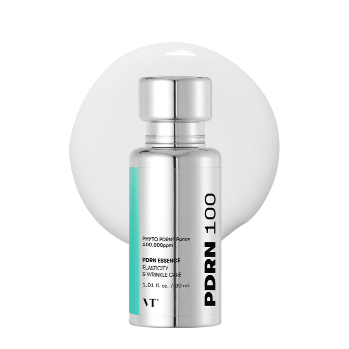 VT COSMETICS PDRN 100 Essence, Intensive Glow Serum, Vegan PDRN 100,000ppm, Skin Restoration & Recovery, Hydrating, Moisturizing, Firming, Fine Lines, Korean Skincare 1.01 fl. Oz.