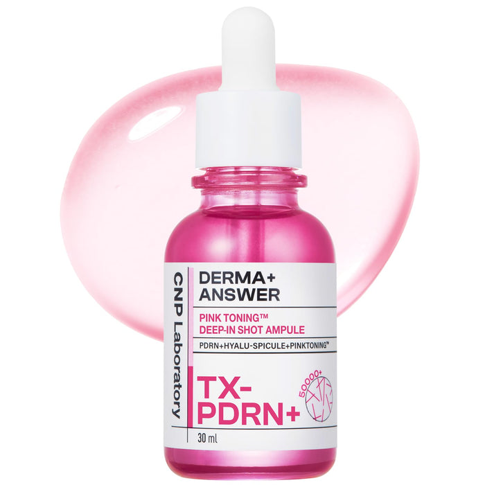 CNP Deep-in Shot Ampule - PDRN + Pink Toning Serum, Micro-spicules, Hyaluronic Acid, for Glass Skin, Korean Skin Care, 1.18 fl. oz.