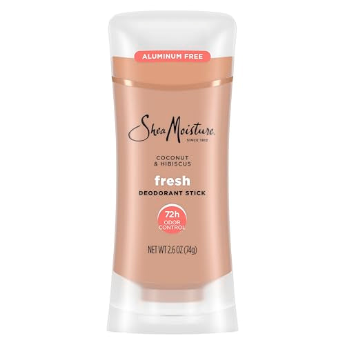 Shea Moisture Deodorant Stick 72h Odor Control Coconut & Hibiscus Fresh Aluminum Free 2.6 oz