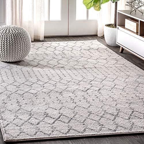 JONATHAN Y Boho Vintage Diamond Cream/Gray Indoor Area Rug 9X12 ft, Moroccan Hype for Living Room, Bedroom, Kitchen, Office, Easy-Cleaning, High Traffic, Pet-Friendly, Non-Shedding (MOH101B-9)