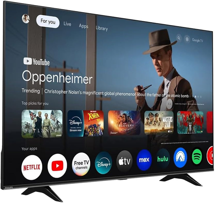 PHILIPS Television | 50 Inches | LED Class | 7000 Series | 4K Ultra HD | 2160p | Android Operating System | Smart Google TV | HDR10 | HDMI | Bluetooth | USB | Movie Mode (Refurbished)