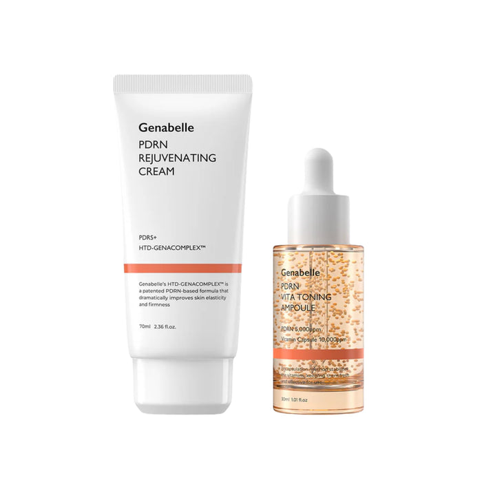 Genabelle PDRN Glow Set β PDRN Rejuvenating Cream 70ml & PDRN VITA Toning Ampoule 30ml for Radiant Skin