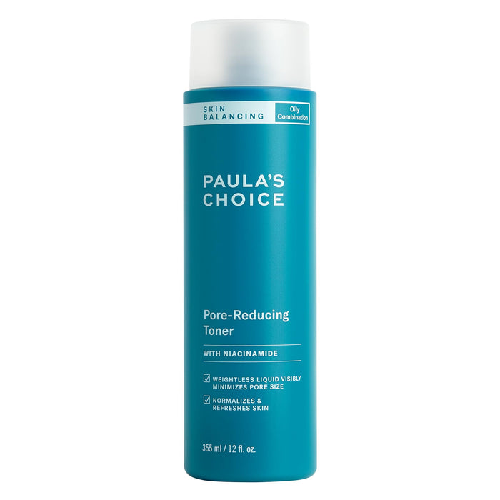 Paula's Choice Skin Balancing Pore-Reducing Face Toner with Niacinamide for Oily & Combination Skin, Minimizes Large Pores, Controls Oil & Shine, Hydrates & Replenishes, Acne-Prone Friendly, 12 Fl Oz
