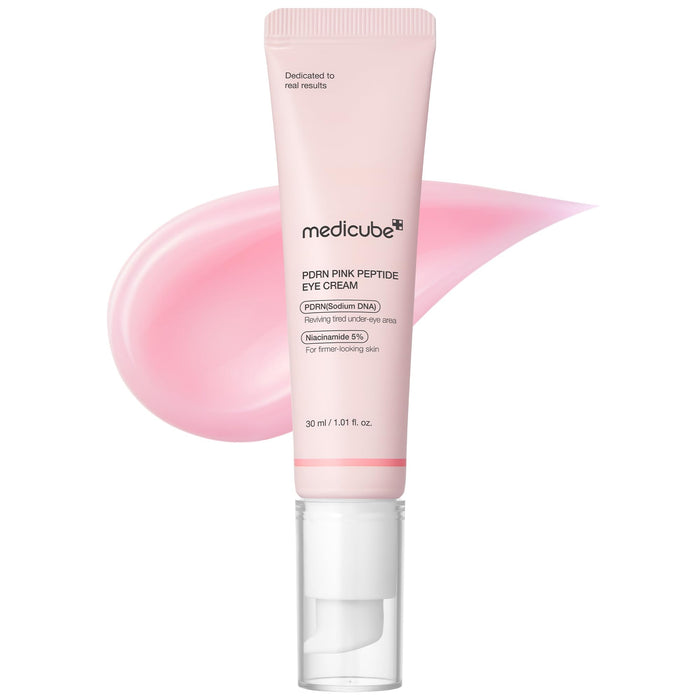 medicube Salmon DNA PDRN Pink Peptide Eye Serum with Niacinamide and 99% Purity Retinol for Uneven Skin Tone, Korean Skin Care 1.01fl.oz