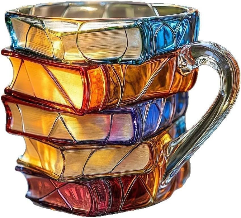Painted Book Mug 2025 Novelty Glass Coffee Mugs for Book Lovers 11 Oz Ceramic Tumbler with Vintage Novel Design for Readers Writers and Librarians