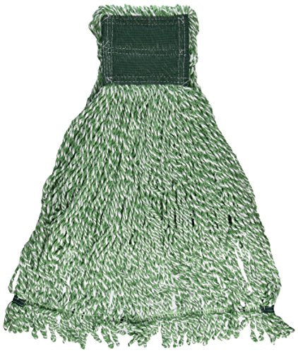 Rubbermaid Commercial Products Web Foot Microfiber Mop Head Replacement, Large, Green, Heavy Duty Industrial Wet Mop For Floor Cleaning Office/School/Stadium/Lobby/Restaurant