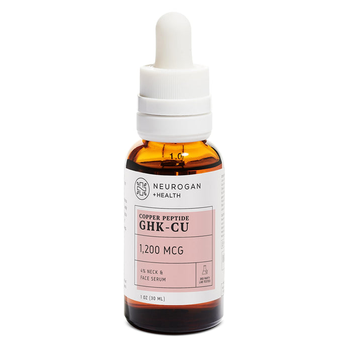 GHK-Cu (Copper Peptide) 4% Neck & Face Serum 1,200mcg (1 oz Bottle)GET 20% OFF STOREWIDE!
