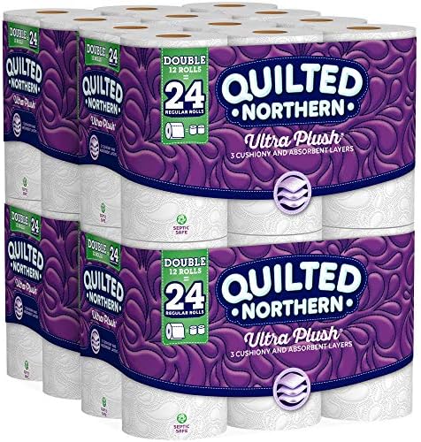 Quilted Northern Ultra Plush Toilet Paper, Pack of 48 Double Rolls (Four 12-roll packages), Equivalent to 96 Regular Rolls--Packaging May Vary
