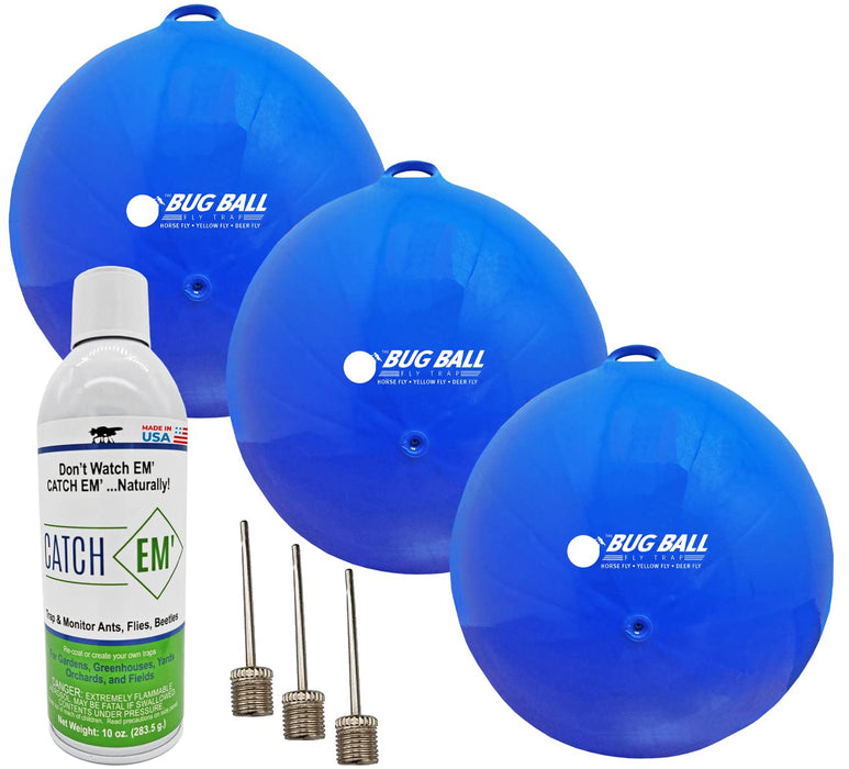 Bug Ball Deer Fly Ball Deluxe kit- Odorless Eco-Friendly Biting Fly and Insect Killer with NO Pesticides or Electricity Needed, Kid and Pet Safe