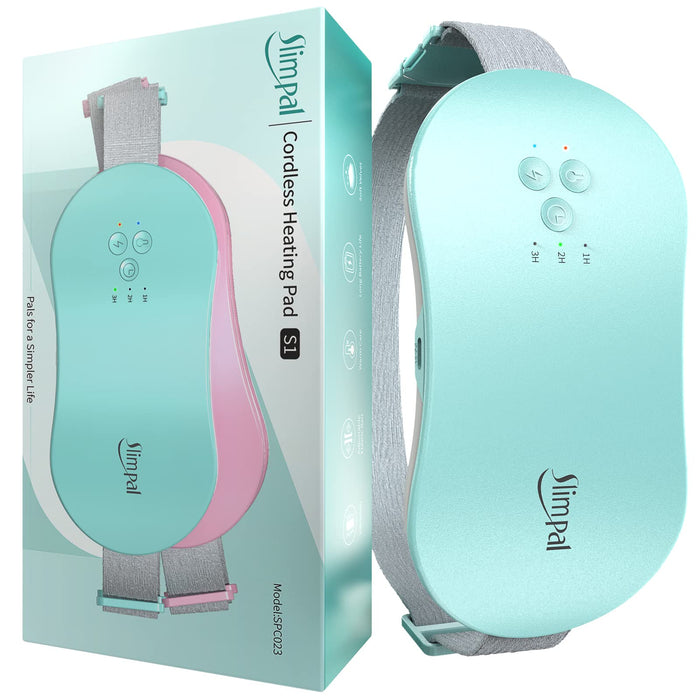 Slimpal Period Heating Pad for Cramps, FSA HSA Eligible Approved, Portable Heat Pad for Menstrual Cramp Relief, Electric Cordless Heating Belt, 3 Timer Auto Off Setting, Gifts for Women Girl, AquaGET 20% OFF STOREWIDE!