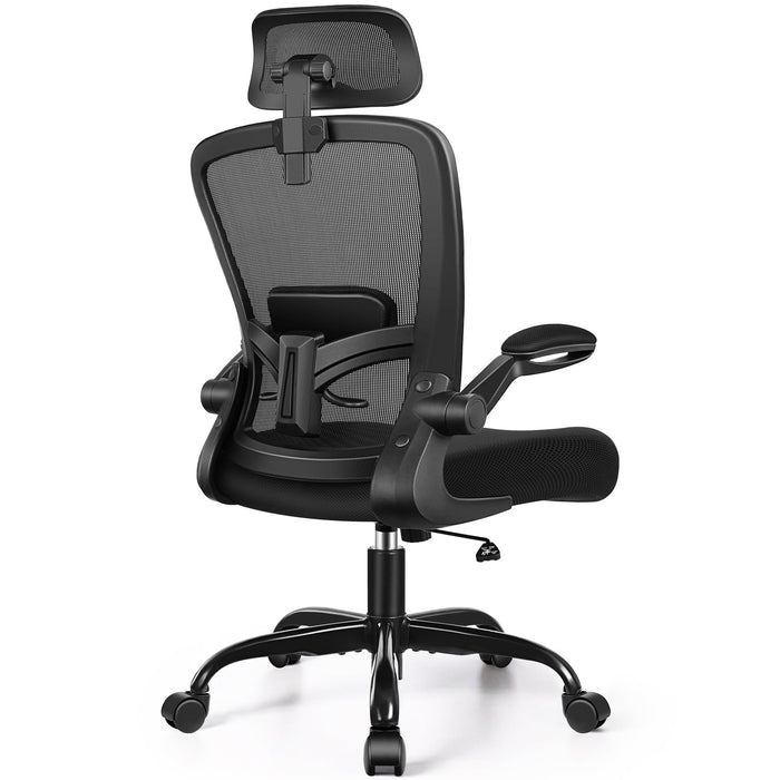 FelixKing Office Chair, Desk Chair with Adjustable Lumbar Support, Ergonomic Computer Chair with High Back and Armrest, Adjustable Height Gaming Chair Home Office Swivel Chair(Black)