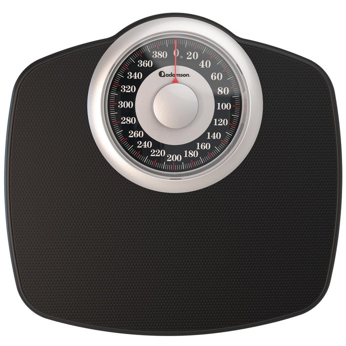 Adamson A25 Scales for Body Weight - Up to 400 LB - New Version - 5.3" Dial on 12.4" x 10.2" Platform - Anti-Skid Rubber Surface - High Precision Bathroom Scale Analog - Durable with 20-Year Assurance
