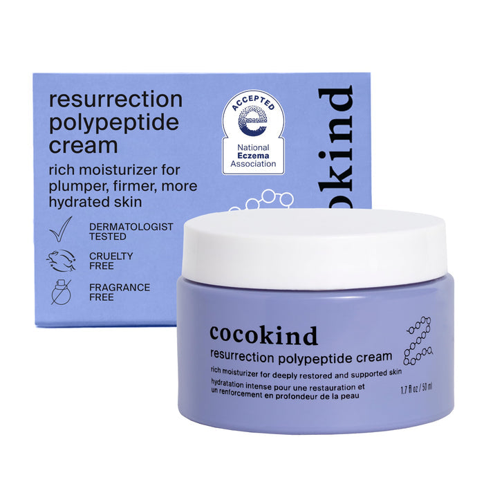 Cocokind Resurrection Polypeptide Cream, Hydrating Face Moisturizer with Peptides and Squalane, Anti Aging Skin Barrier Repair Cream for Dry SkinGET 20% OFF STOREWIDE!